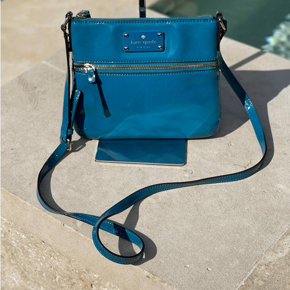 Kate Spade Patent Leather turquoise Crossbody